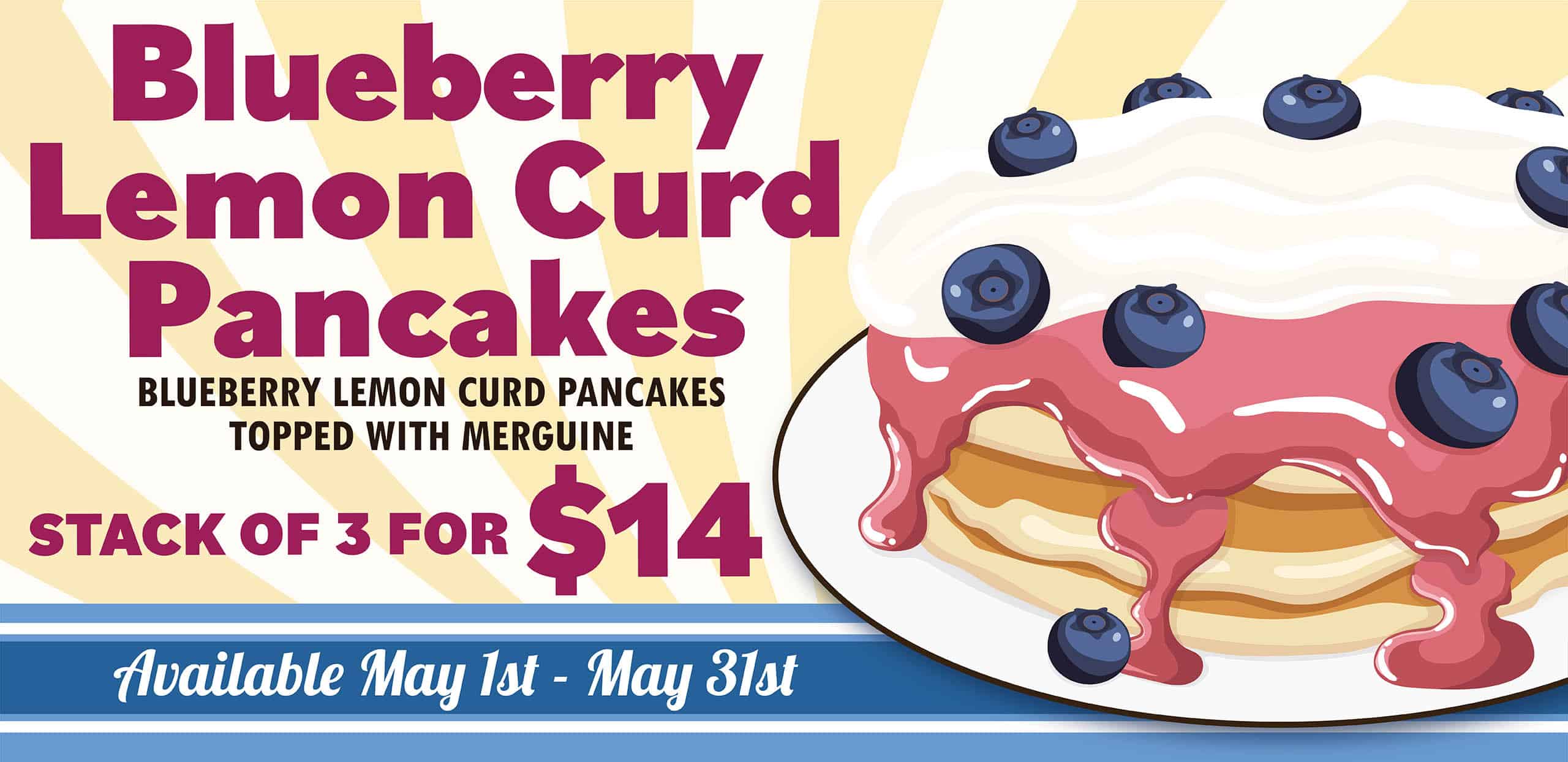 The Pancake Pantry Blueberry Lemon Curd Pancakes