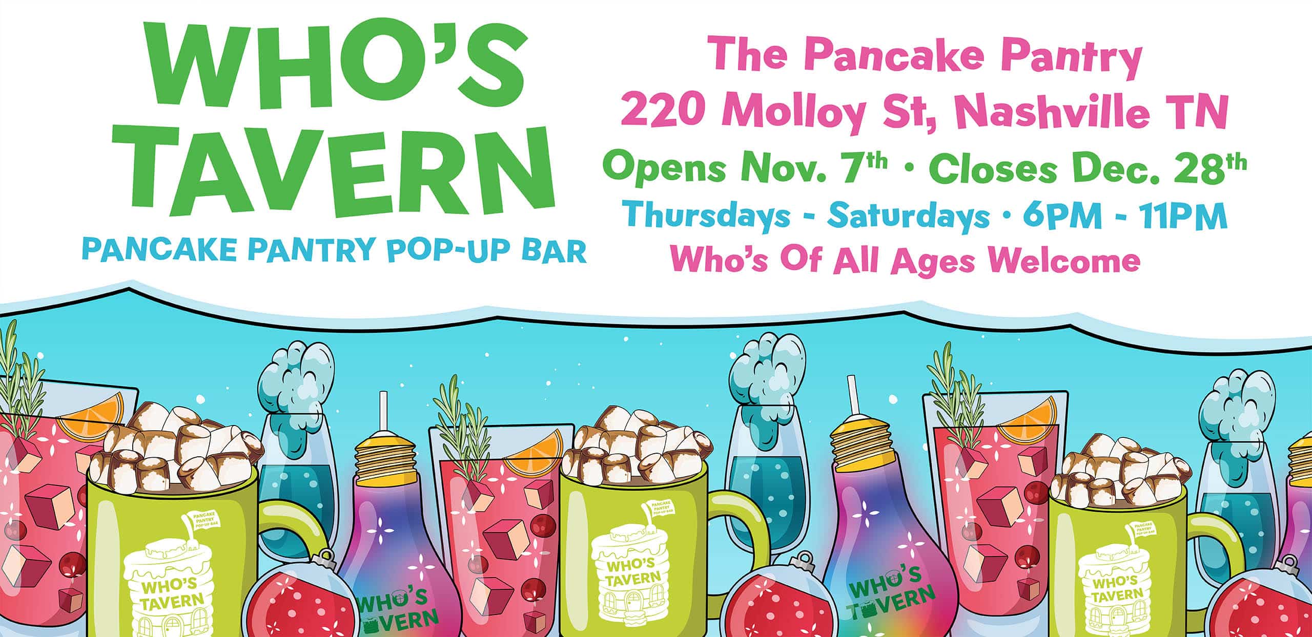 Who's Tavern Pop Up Bar At The Pancake Pantry Nashville