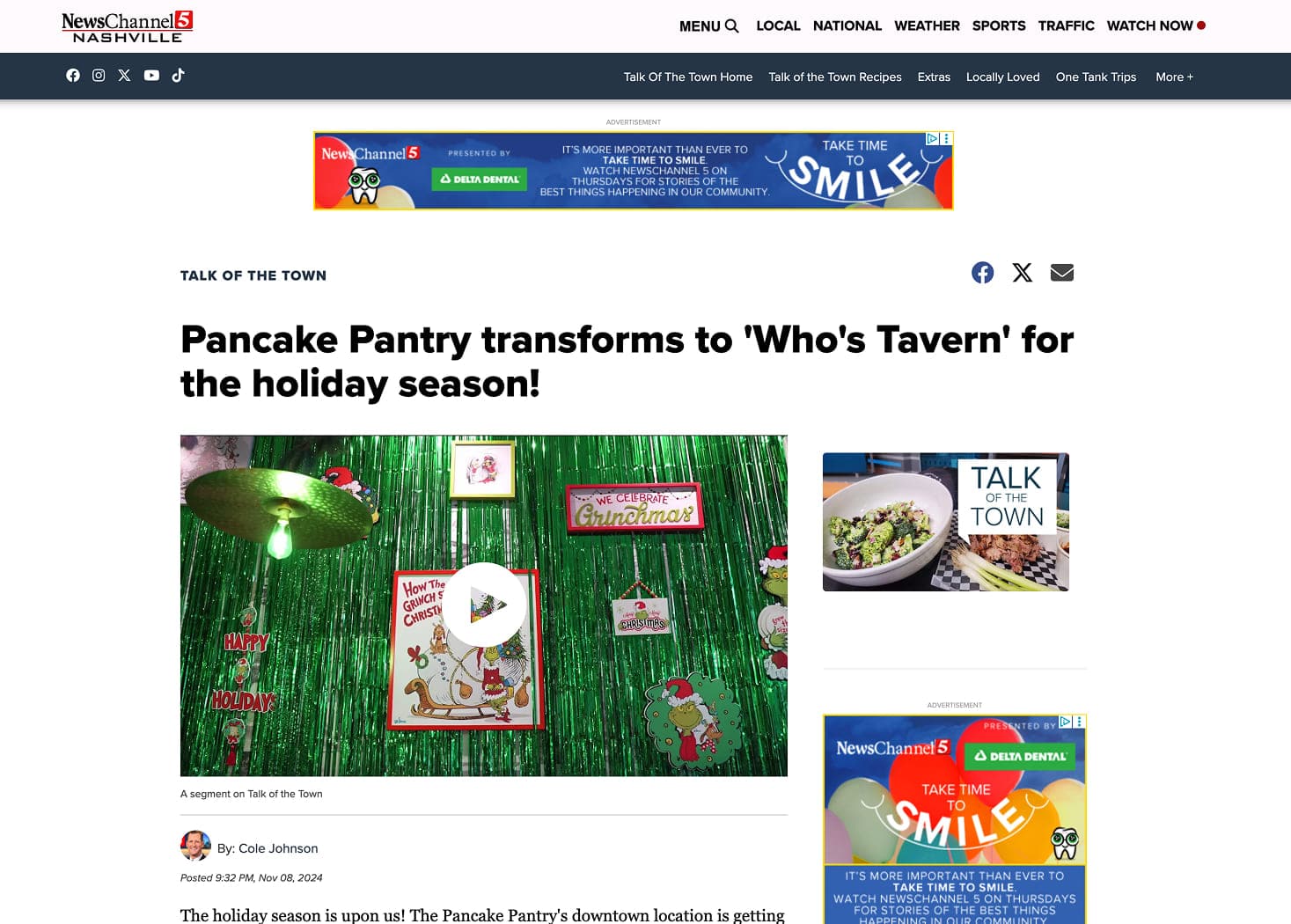 Pancake Pantry Transforms to Who’s Tavern for the Holiday Season